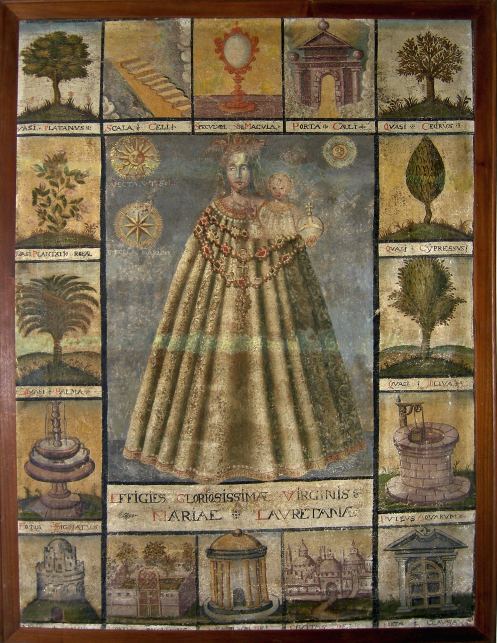 Leggi altro - Madonna di Loreto con i simboli delle litanie